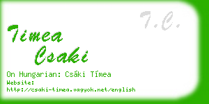 timea csaki business card